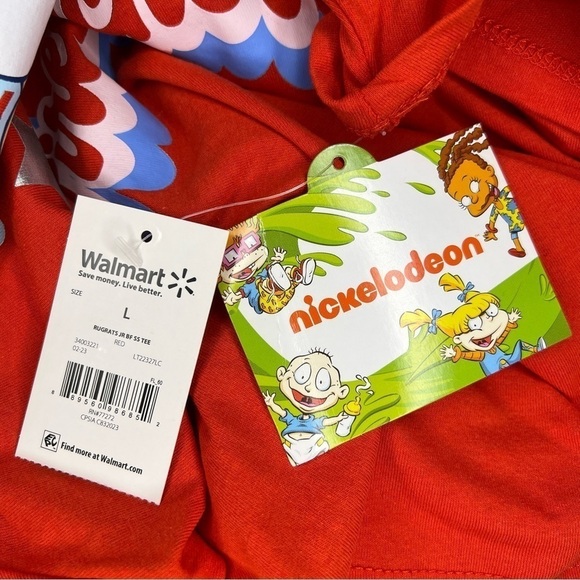 NEW RUGRATS NICKELODEON RED TEE SHORT SLEEVE TSHIRT LARGE JUNIORS - Picture 5 of 6